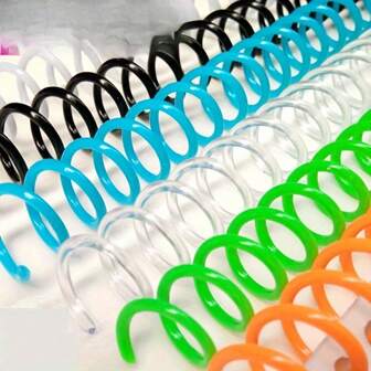 (1 Pezzo/Confezione) 30 Pezzi Anelli di rilegatura a spirale in plastica colorati, Spirali di rilegatura in PVC adatte per libri, quaderni, raccoglitori di formato A4, A5, B5, forniture scolastiche