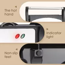 1 Stück 28x22x8,5 cm 3-in-1 Panini Presse, Sandwichmaker, Elektrischer Grill, 750 W, 180° verstellbar, Doppelseitiges Kochen, Antihaftbeschichtung, Kühlgriff, einfache Aufbewahrung, perfekt für Frühstück & Grillen Zuhause