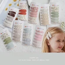6 Stücke Kleinkind Haarspangen mit Blume Muster, Kleinkind Mädchen Haarschleifen Spangen rutschfest umwickelt mit Schnappverschluss, Blumen Spangen für Haare Haarclips, Haaraccessoires für Baby Kleinkind Mädchen Kinder (unterschiedliche Stoffchargen können Unterschiede aufweisen, zufällig) Liebes Valentinstag