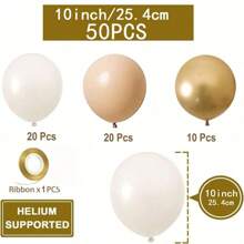 50 piezas de globos de látex metálicos cromados de 10 pulgadas en colores surtidos, aptos para bodas, cumpleaños, San Valentín, decoración de fiestas y Navidad