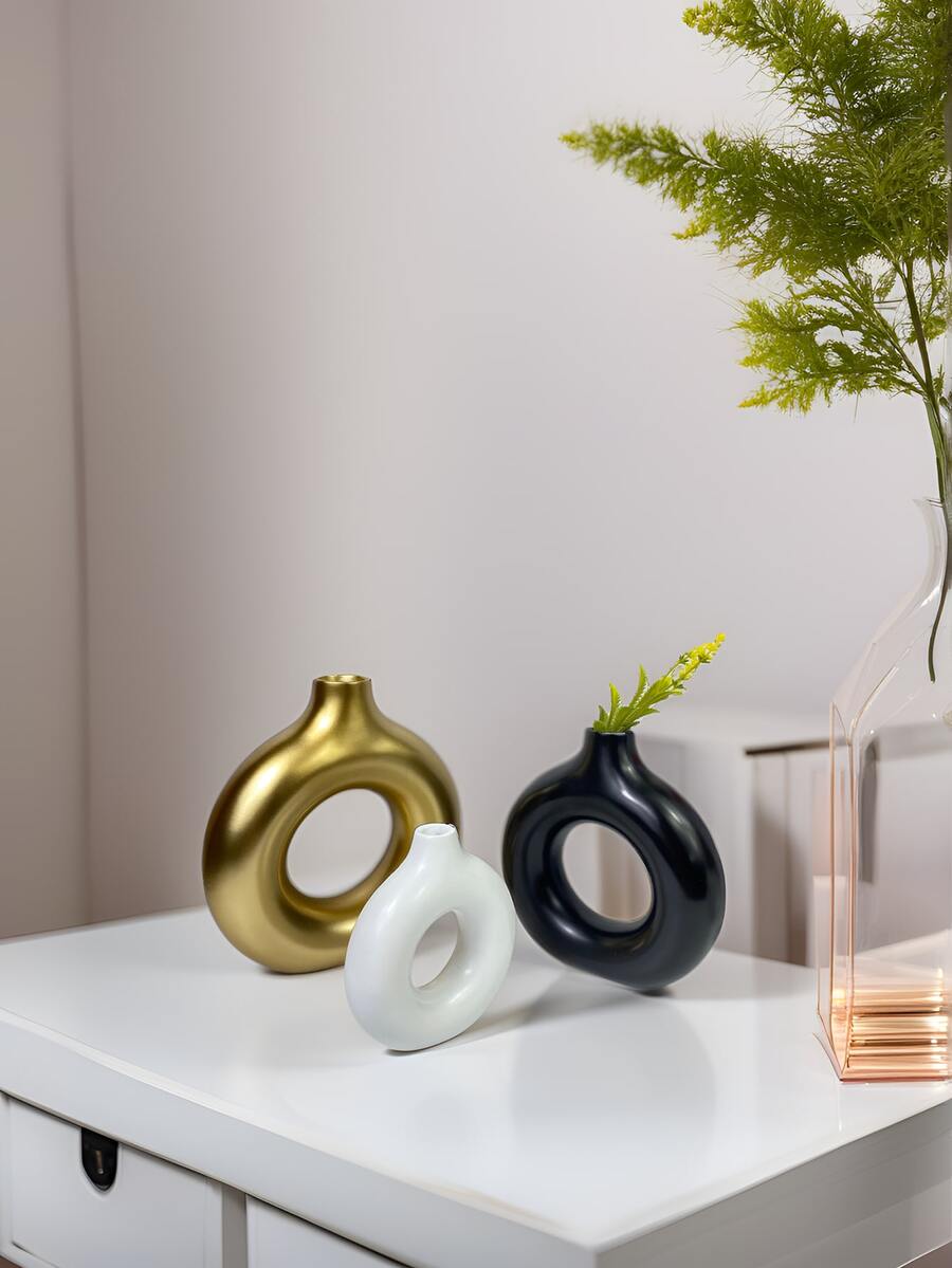 1 件时尚花瓶，适用于家居装饰、卧室装饰和办公室装饰，理想的小花瓶 - 水瓶、生日礼物、生日装饰品 - 彩色 - 查看 1