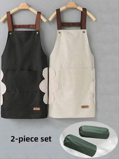 Cute & Creative Waterproof Apron With Bib, Suitable For Cooking, Household Chores, Personalized Pattern Design, No-Sleeve Adult Workwear, Kitchen, Bathroom, Home, Household Suppliers