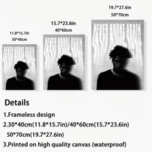 1pc, Hip-Hop Rap Pop Singer Wall Art,Pop Albums Vibrant A Stylish Bachelor Party Decor Room,Popular Songs Style Aesthetic,Black And White Vintage Poster Printing, Minimalism Canvas Painting, Suitable For Home Decoration,Bar Cart,Cafe, Patio,Birthday Gift,Living Room, Bedroom, Living Room, Home Office, Bathroom Decoration, The Perfect Gift For Your Friends,Wall Decoration20*28 Inch, Unframed