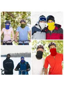 1 Passamontagna da esterno per ciclismo, maschera facciale antivento e antipolvere con protezione solare, adatto per ciclismo, arrampicata, sci all'aperto