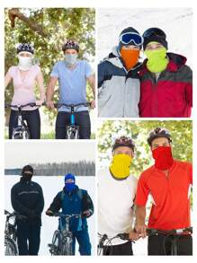 1 Passamontagna da esterno per ciclismo, maschera facciale antivento e antipolvere con protezione solare, adatto per ciclismo, arrampicata, sci all'aperto