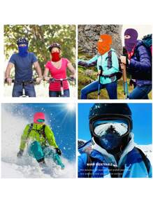 1 Passamontagna da esterno per ciclismo, maschera facciale antivento e antipolvere con protezione solare, adatto per ciclismo, arrampicata, sci all'aperto