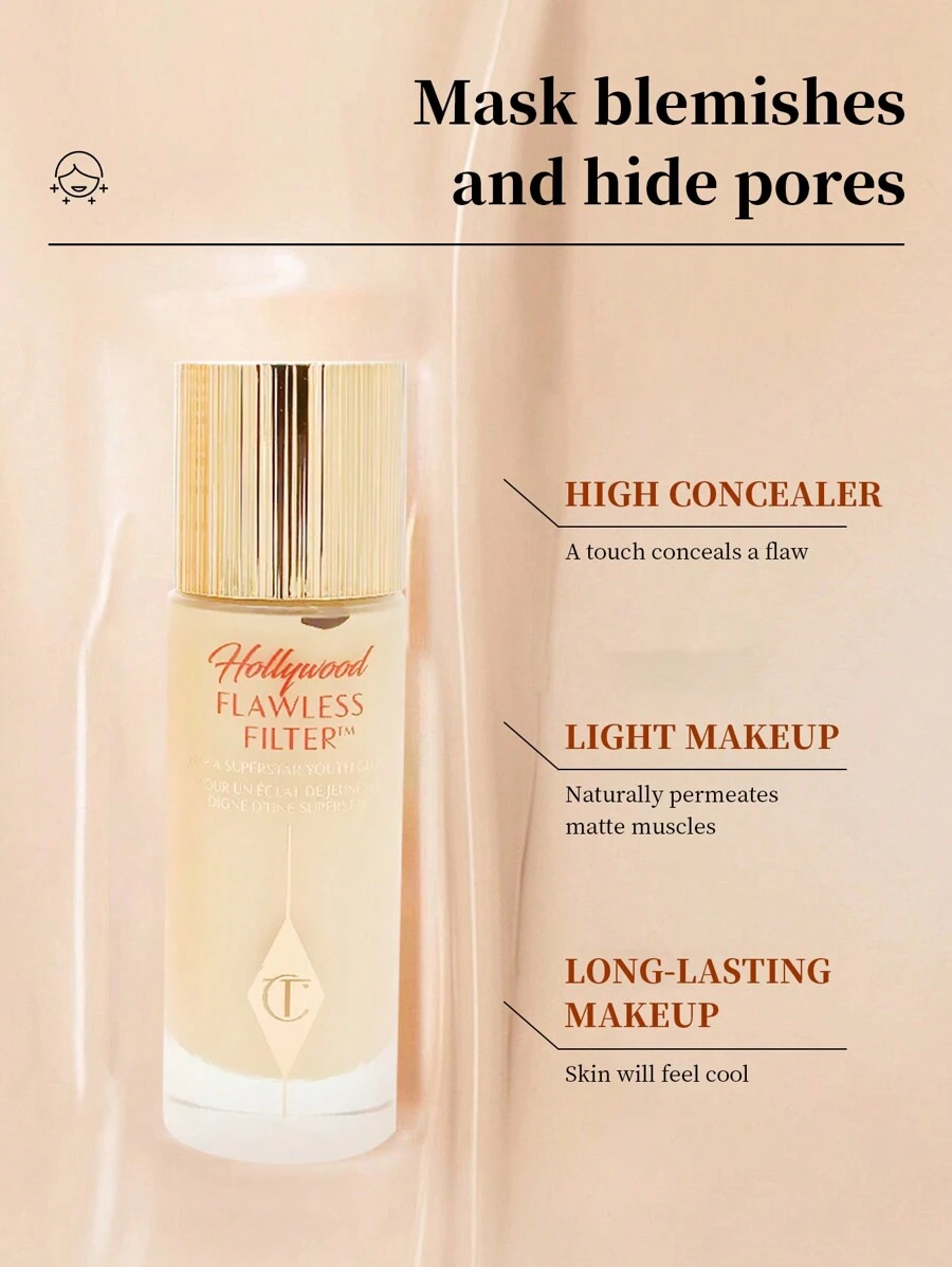 Charlotte Tilbury Charlotte 高遮瑕轻薄持久粉底液，适用于化妆