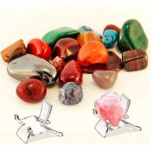 40 Pcs Acrylic Display Holder Clear Display Easel Stands Pedestal Small Collectibles Display Stands For Displaying Crystal Geodes Rock Mineral Agate Coral - 40 Pcs - View 6