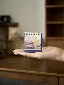 1 件随机简约复古风格 2025 年迷你台历 - 彩色 - 查看 3