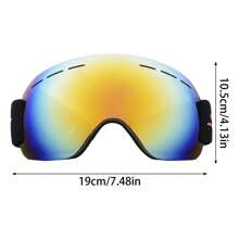 Outdoor Windproof Snow Goggles With Soft Adjustable Strap Anti-UV Snow Goggles For Snowmobile Skiing Skating Climbing - Multicolor - View 3