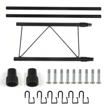 1pc Expandable 42-64cm Microwave Shelf Organizer, Moisture And Rust Proof Microwave Countertop Organizer,Kitchen Utensils Tableware Storage,Over ,Kitchen Storage Rack - 黑色 - 查看 8