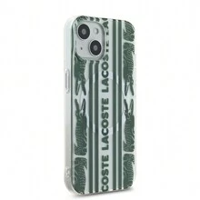 Lacoste Funda de TPU con Diseño de Cocodrilo para iPhone 15 - Blanco - Ver 4