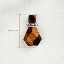 1 件迷你水晶香水瓶，精油许愿瓶吊坠，适合制作珠宝