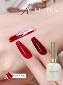 XEIJAYI 1瓶15毫升冰茶美甲凝胶，半永久可卸UV凝胶指甲油，美甲设计热门礼物，适合女性