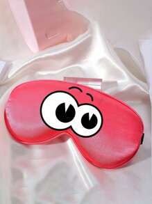 Antifaz de sueño de seda sintética personalizado y divertido, máscara de ojos transpirable con bloqueo de luz, correa elástica, diseño de dibujos animados lindos, con logotipo impreso, máscara ocular de seda por ambos lados - Multicolor - Ver 15