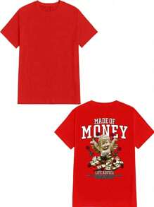 Unisex StreetWear T-Shirt 100% Cotton NEW! - Đỏ - Xem 2