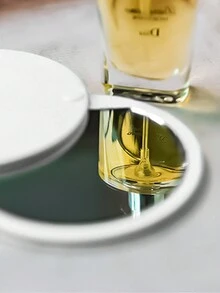 CIMACA 1 件折叠眉毛剃须刀 + 1 件带旋转滑盖镜子的口袋折叠镜，高清小镜子便携式迷你化妆镜和折叠毛发修剪器，适合家庭和旅行使用，女性最佳美容护理化妆工具感恩节礼物 - 彩色 - 查看 7