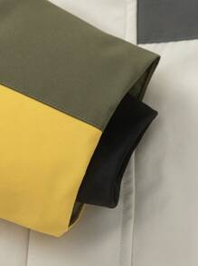 Balabala Chaqueta acolchada para niños pequeños, nuevo abrigo con bloqueo de color de estilo exterior, invierno 2024