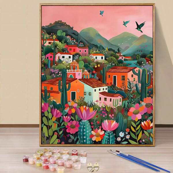 Paint By Numbers Kit For Adults - 16x20" Canvas, Easy Acrylic Painting Set With Brushes & Paints - Perfect For Home Decor & Gifts On Birthdays, Father's Day, Mother's Day Graduation