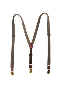 1 件男士棕色人字形 3 夹式吊带和背带适用于复古英伦风格防滑裤万圣节外出装婚礼派对和礼物万圣节配饰，万圣节服装秋冬配饰万圣节服装，适合青少年、青年、男士、休闲、户外、运动、度假、毕业礼物、生日、日常穿着