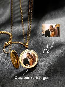 Customized Necklace, Fashionable Couple/Bestie Necklace With Smooth Pentagon Star Pendant, Commemorative Gift For Friends And Loved Ones