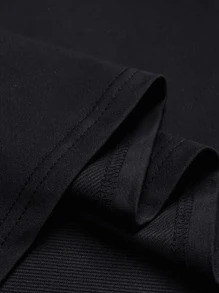 Men's Cool Girlfriend Boyfriend Love Letter Printed T-Shirt, Comfortable And Breathable Cotton Short Sleeves, Summer Casual Wear, The First Choice For Going Out, 220g - màu đen - Xem 3