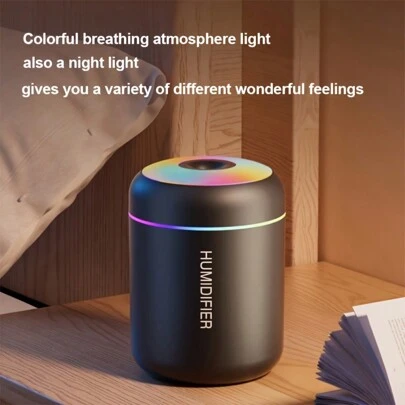 AOYI (USB Powered Usage)1pc Mini Essential Oil Aromatherapy Mist Diffuser & Humidifier, Cool Mist, Colorful Night Light - Humidify Air, Keep Fresh, And Relax Body And Mind