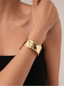 1 件时尚镀金手镯，开放式设计适合女性日常佩戴 - 手鐲C款 - 查看 8