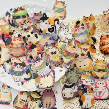 50 miếng dán trong suốt hình mèo nhiều màu, đồ trang trí động vật hoạt hình cho hành lý, máy tính xách tay, sổ tay, sổ lưu niệm, ván trượt, đàn ghi ta, mũ bảo hiểm, cốc, ốp điện thoại, đồ tự làm chống nước - Nhiều màu - Xem 5
