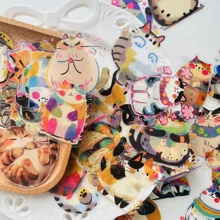 50 miếng dán trong suốt hình mèo nhiều màu, đồ trang trí động vật hoạt hình cho hành lý, máy tính xách tay, sổ tay, sổ lưu niệm, ván trượt, đàn ghi ta, mũ bảo hiểm, cốc, ốp điện thoại, đồ tự làm chống nước - Nhiều màu - Xem 7