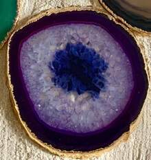 Lerato Afro Coaster Home Decor Natural Stones Style Decoration Protection - 紫瑪瑙 - 查看 1