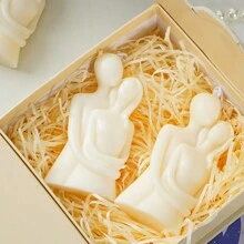 Romantische Hochzeitskerze mit Paar-Umarmung, Hochzeitszimmer Deko, einfache Sojawachskerze mit Duft, drückt Liebe aus und verstärkt Gefühle