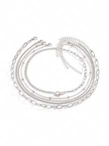 1pc Vintage Multi-Layered Bead Chain Necklace com decoração de strass, quantidade aleatória de contas, adequado para uso diário feminino