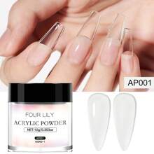 FOUR LILY 10克透明白色粉色丙烯酸粉 - 用于美甲延长、雕塑和3D美甲的聚合物粉，无需美甲灯 - 彩色 - 查看 11