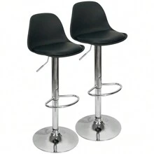 LIANTO CASA E DECOR Set Of 2 Joly Saarinen Swivel Stools Luisa Eames Lianto Decor Chrome - 查看 1