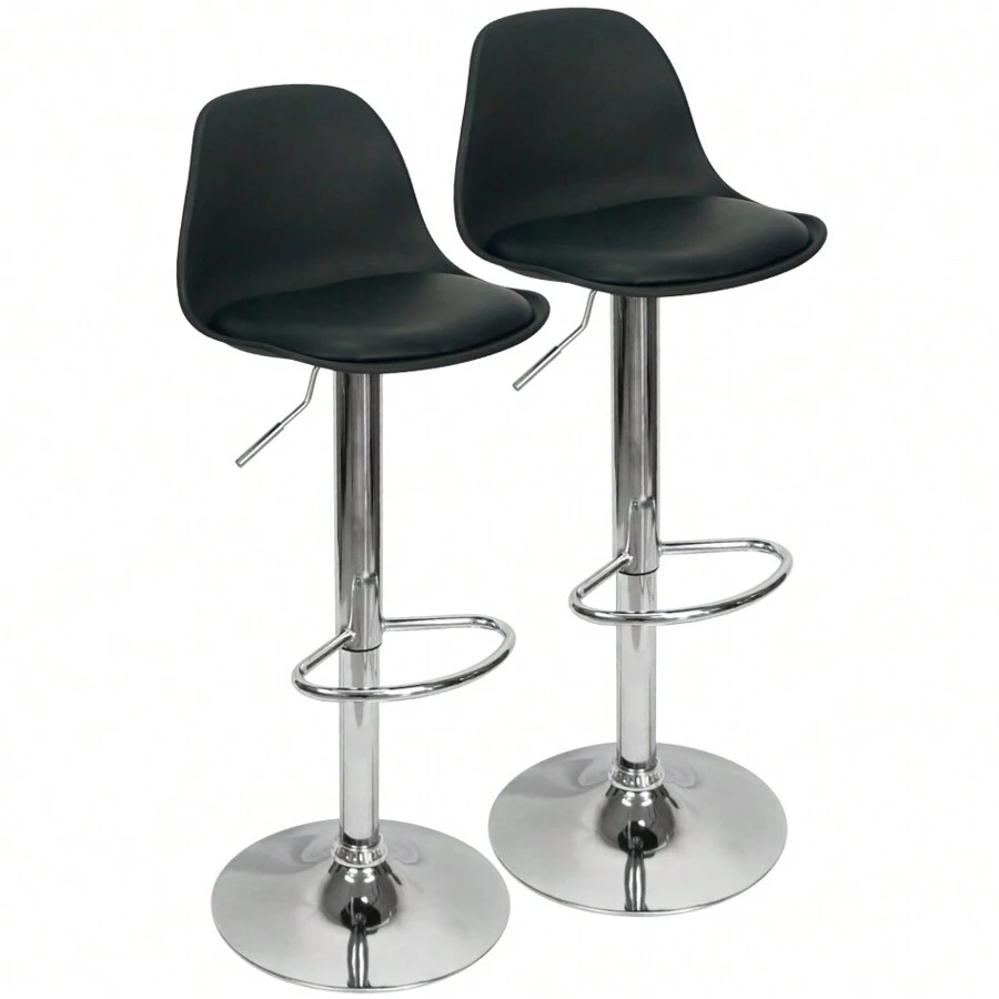 LIANTO CASA E DECOR Set Of 2 Joly Saarinen Swivel Stools Luisa Eames Lianto Decor Chrome - 查看 1