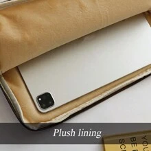 Cute Plush Smiling Face Laptop Sleeve Case, Minimalist Design - Multicolor - View 6