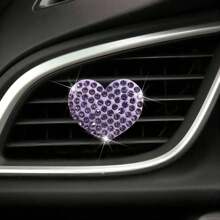 2 件闪光水晶心形汽车出风口香薰夹，汽车空调出风口装饰夹，汽车装饰配件，汽车出风口装饰，情人节礼物，情人节汽车装饰 - 均碼 - 查看 14