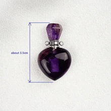 1 件迷你水晶香水瓶，精油许愿瓶吊坠，适合制作珠宝