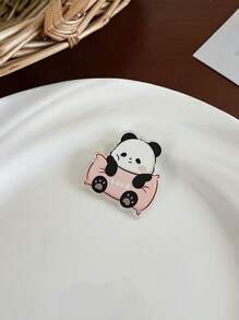 1pc/14pcs Cute Panda Cartoon Brooch - Acrylic Fashion Badge, Perfect Casual Decoration For Women Dress Accessories Pin For Clothes Bag Charm Backpack For School