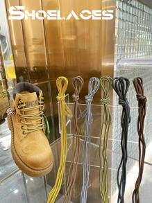 Cordones redondos de 5mm de ancho, multicolor, recambio adecuado para botas, botas de motocicleta, botas de senderismo, zapatos de viaje, zapatos deportivos, zapatos de trabajo