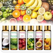 PHATOIL Fruchtduftstoffe-Set 9 Stücke je 10ml/0,33fl.Oz Fruchtduftstoffe-Set für Seifen, Kerzenherstellung, Diffuser, Luftbefeuchter, DIY Parfum - Limette/Apfel/Mango/Maracuja/Erdbeere/Wassermelone/Kirsche/Kokos/Ananas