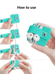 Silicone Earphone Cable Winder, Suitable For Wired Earphones, Data Cables, And Cable Organizercharger Case Office Must Haves Digital Bag Cable Camerabag Electronic Data Cable Organizer Storage Power Bank Cover Forwallet Travel Camera Bag Women Men's Christmas Gifts Essential Teacher Supplies Waterproof Lightweight Large Capacity Portable Accessories