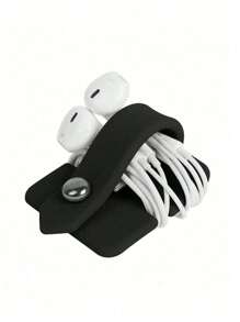 Silicone Earphone Cable Winder, Suitable For Wired Earphones, Data Cables, And Cable Organizercharger Case Office Must Haves Digital Bag Cable Camerabag Electronic Data Cable Organizer Storage Power Bank Cover Forwallet Travel Camera Bag Women Men's Christmas Gifts Essential Teacher Supplies Waterproof Lightweight Large Capacity Portable Accessories