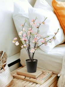 1 件栩栩如生的仿柠檬和李子树盆景 - 非常适合家庭、办公室和花园装饰 | 包括花盆 | 非常适合乔迁、新年、派对和更多礼物生日毕业、假植物厨房装饰