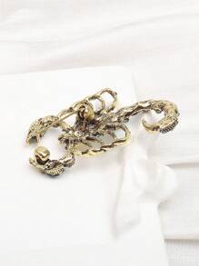 1pc Vintage Rhinestone Scorpion Brooch, Suitable For Daily Wear - Multicolor - View 3