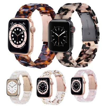 Compatible With Apple Watch Band 49mm 46mm 45mm 44mm 42mm 41mm 40mm 38mm Thin Light Resin Strap Bracelet With Stainless Steel Buckle Replacement Compatible With IWatch Series SE Series 11 10 9 8 7 Ultra 6 5 4 3 2 1 For Women Men Business