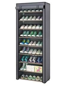 Sapateira com Capa PVC 9andar para 27pares de sapatos organizador desmontável Pratico Espaçoso