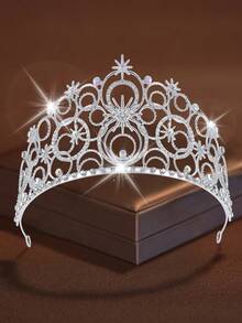 1 pieza Corona de burbujas, La corona noble, Adecuada para la corona de la novia, Coronas de cristal para mujeres, Tiara de burbuja de cristal, Diadema de reina real para novia, Accesorios para el cabello de princesa para mujeres, Accesorios para bodas, fiestas, cumpleaños y disfraces