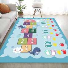 1 件装好玩的地毯游戏垫，汽车地毯设计，适用于玩具车和火车，防滑背衬，趣味毛毯，儿童游戏室或卧室的理想礼物，派对、聚会、节日游戏地毯 - 彩色 - 查看 6